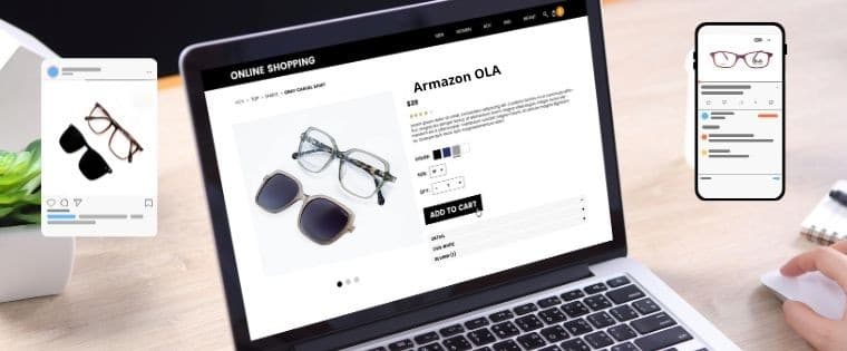 Tienda online en laptop y celular